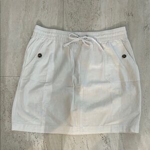 Laura Scott linen blend white skirt